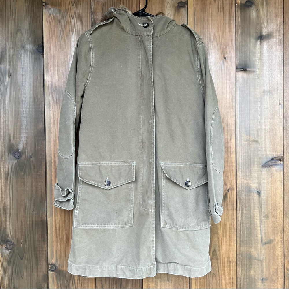 THEORY FUR-LINED CHORE COAT